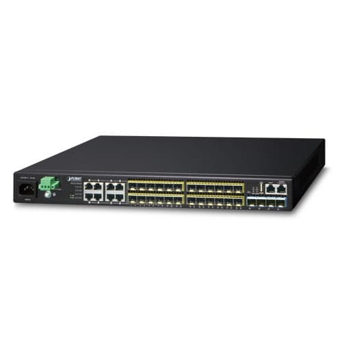 XGS3-24242 — Layer 3 24-Port 100/1000X SFP + 8-Port Shared TP + 4-Port 10G SFP+ Stackable Managed Switch (100~240V AC, 36-75V DC)