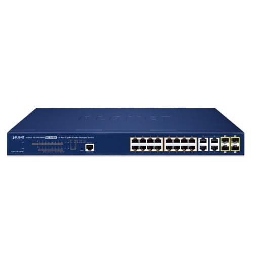 GS-4210-16P4C — 16-Port 10/100/1000T 802.3at PoE + 4-Port Gigabit TP/SFP Combo Managed Switch, vista 2