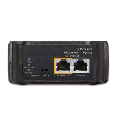 POE-175-95 — One-Port 10/100/1000Mbps 802.3bt PoE++ Injector, vista 2