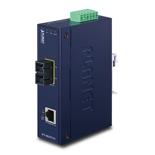 IFT-802T / IFT-802TS15 / IFT-805AT — 10/100Base-TX to 100Base-FX Industrial Media Converter with Wide Operating Temperature, vista 5