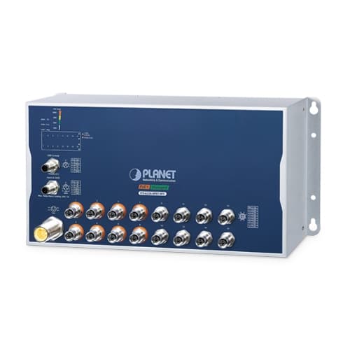 ITS-6326-8P8T-LV / ITS-6326-8P8T-WV / ITS-6326-16P-LV / ITS-6326-16P-WV — Industrial L3 16-Port 10/100/1000T with 8-/16-Port 802.3at PoE M12 Managed Ethernet Switch, vista 2
