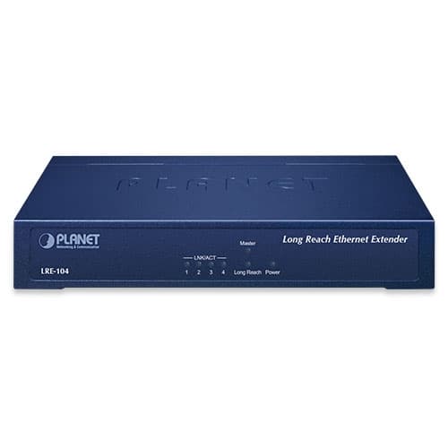 LRE-104 — 4-Port 10/100TX + 1-Port UTP/BNC Long Reach Ethernet Extender, vista 2