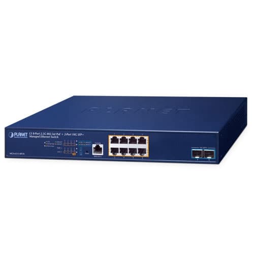 MGS-6311-8P2X — L3 8-Port 2.5GBASE-T 802.3at PoE + 2-Port 10GBASE-X SFP+ Managed Ethernet Switch