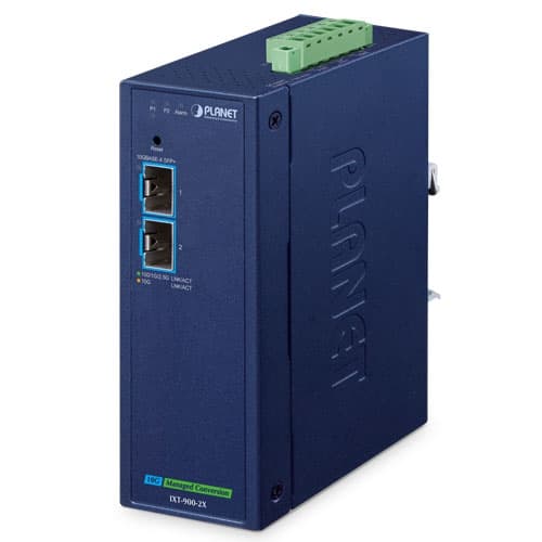 IXT-900-2X — Industrial 2-Port 10GBASE-X SFP+ Managed Media Converter