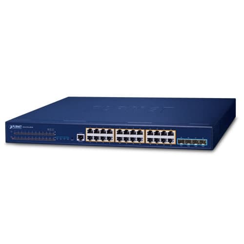 SGS-6310-24P4X — L3 24-Port 10/100/1000T 802.3at PoE + 4-Port 10G SFP+ Stackable Managed Switch