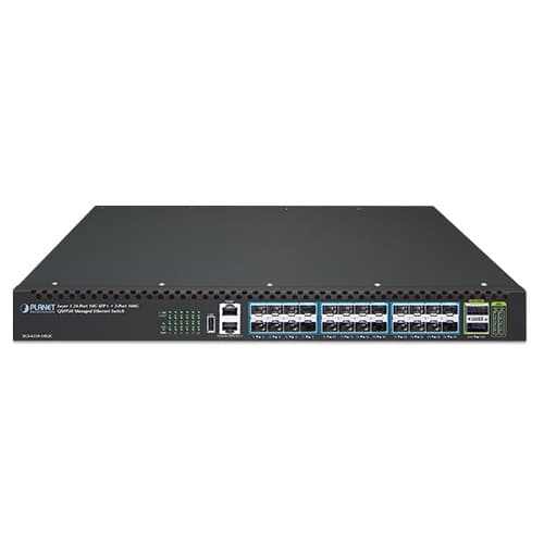 XGS-6350-24X2C — Layer 3 24-Port 10G SFP+ + 2-Port 100G QSFP28 Managed Ethernet Switch, vista 2