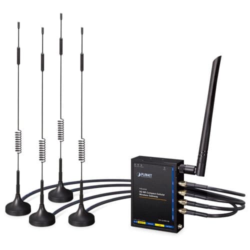 ICG-2210W-NR — Industrial 5G NR Compact Cellular Wireless Gateway with 2-Port 10/100/1000T