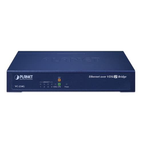 VC-234G — 4-Port 10/100/1000T Ethernet to VDSL2 Bridge (35b profile w/ G.vector), vista 2