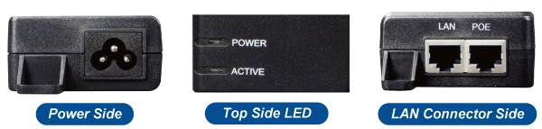 POE-165 — Single-Port Multigigabit 802.3at PoE+ Injector (30 Watts), vista 8