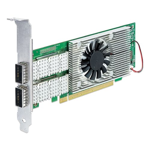 ENW-2QSFP28 — Dual-Port 100Gbps QSFP28 PCI Express Ethernet Adapter (Intel), vista 2