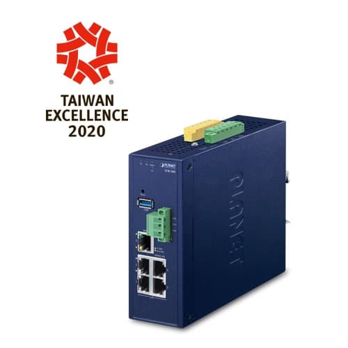 IVR-300 — Industrial 5-Port 10/100/1000T VPN Security Gateway with Redundant Power