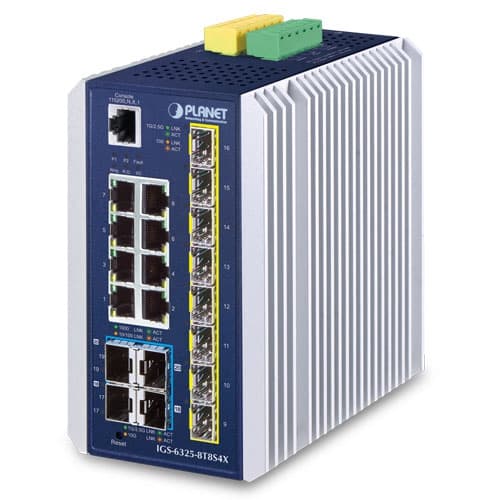 IGS-6325-8T8S4X — Industrial L3 8-Port 10/100/1000T + 8-Port 1G/2.5G SFP + 4-Port 10G SFP+ Managed Ethernet Switch