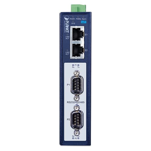IMG-3200T — IP30 Industrial 2-Port RS232/RS422/RS485 Modbus Gateway, vista 2