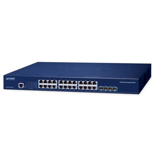 SGS-6310-24T4X — L3 24-Port 10/100/1000T + 4-Port 10G SFP+ Stackable Managed Switch