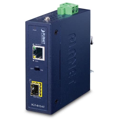 IGT-815AT — Industrial Compact 100/1000BASE-X to 10/100/1000BASE-T Media Converter