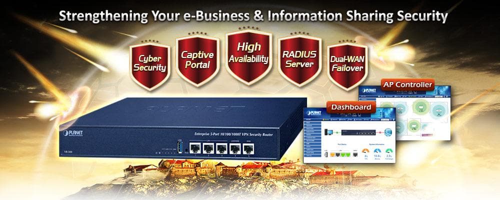 VR-300 — Enterprise 5-Port 10/100/1000T VPN Security Router, vista 4