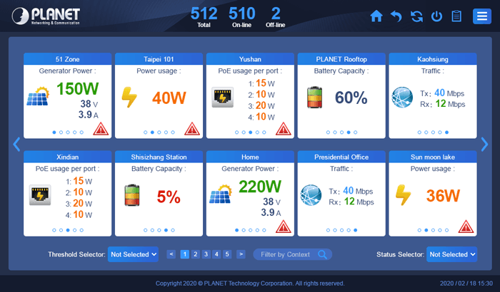 NMS-360V — Renewable Energy Management Controller with LCD Touch Screen, vista 10