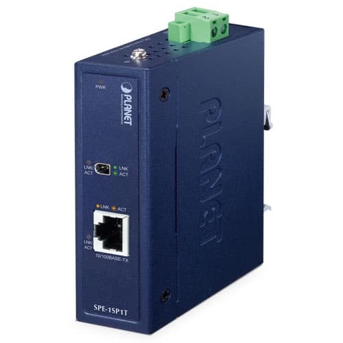 SPE-1SP1T / SPE-1SP1T-TB — Industrial 10BASE-T1L SPE to 10/100BASE-TX Media Converter