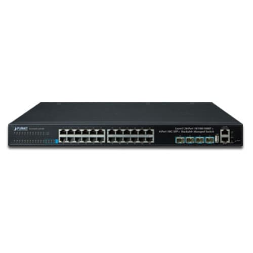 SGS-6341-24T4X — Layer 3 24-Port 10/100/1000T + 4-Port 10G SFP+ Stackable Managed Switch, vista 2