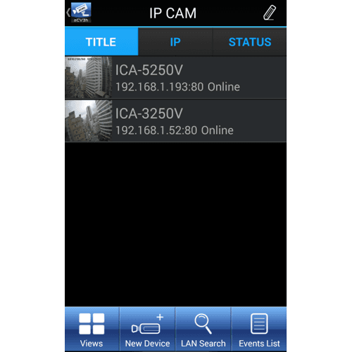 aCV3h — Cam Viewer 3 for Android Mobile Devices, vista 2