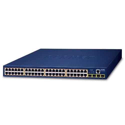 GS-4210-48P4S — 48-Port 10/100/1000T 802.3at PoE + 4-Port 100/1000BASE-X SFP Managed Switch