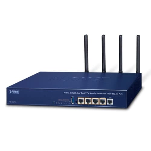 VR-300PW5 — Wi-Fi 5 AC1200 Dual Band VPN Security Router with 4-Port 802.3at PoE+