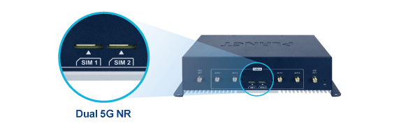 VCG-2406WP-NR — Industrial/Vehicle 5G NR Cellular Wireless Gateway with M12 PoE+, vista 14
