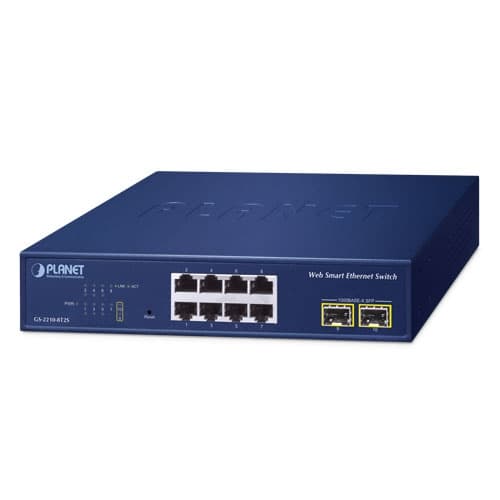 GS-2210-8T2S — 8-Port 10/100/1000T + 2-Port 1000X SFP Web Smart Ethernet Switch