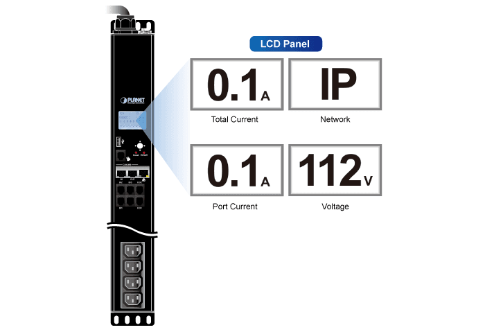 IPM-16230 — Vertical IP-based 16-port Switched Power Manager with 2 Cascaded Ports, vista 8