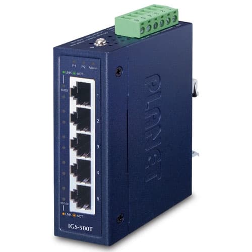 IGS-500T — Compact Industrial 5-Port 10/100/1000T Gigabit Ethernet Switch