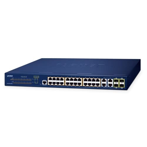 GS-4210-24P4C / GS-4210-24PL4C — 24-Port 10/100/1000T 802.3at PoE + 4-Port Gigabit TP/SFP Combo Managed Switch