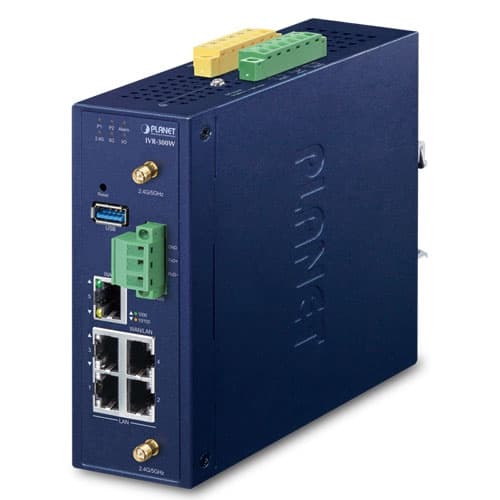 IVR-300W — Industrial 5-Port 10/100/1000T + 802.11ax Wi-Fi VPN Security Gateway, vista 2