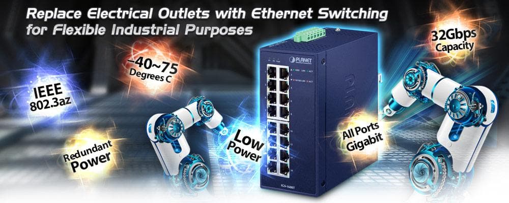 IGS-1600T — Industrial 16-Port 10/100/1000T Ethernet Switch, vista 4