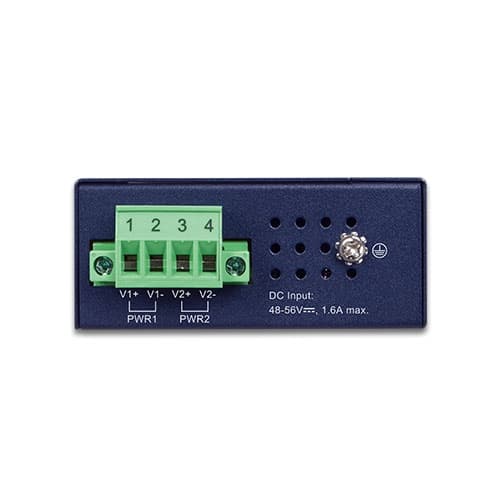 IPOE-260 Series — Industrial 2-port 10/100/1000T 802.3at PoE+ Injector Hub, vista 3
