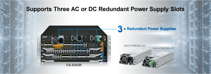 CS-6303R — 3-slot Layer 3 IPv6/IPv4 Routing Chassis Switch, vista 12
