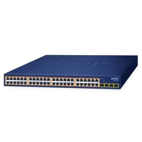 GSW-5240HP — 48-Port 10/100/1000T 802.3at PoE + 4-Port 1000X SFP Gigabit Ethernet Switch