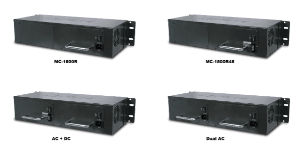 MC-1500R — 15-Slot Media Converter Chassis (AC Power), vista 3