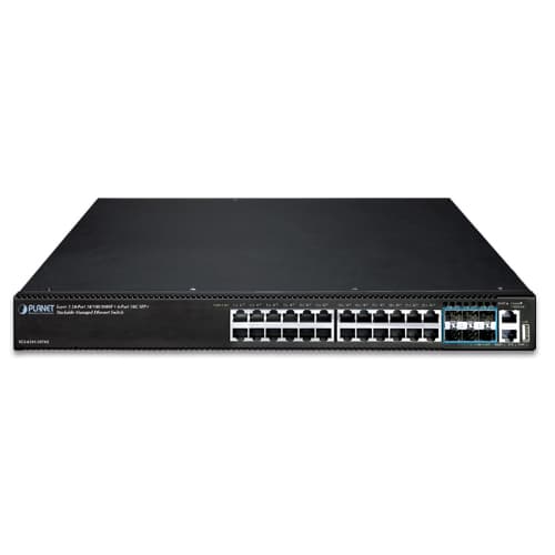SGS-6341-24T6X — Layer 3 24-Port 10/100/1000T + 6-Port 10G SFP+ Stackable Managed Ethernet Switch, vista 2