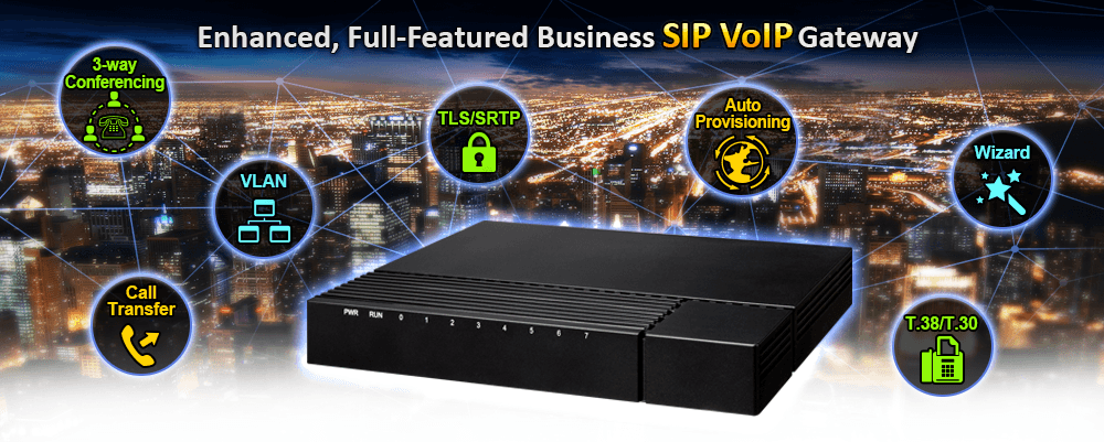 VGW-820FS — 8-Port SIP VoIP Gateway (8 FXS), vista 4