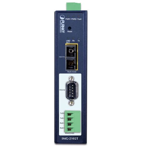 IMG-2105AT / IMG-2102T / IMG-2102TS — Industrial 1-port RS232/422/485 Modbus Gateway with 1-Port 100BASE-FX SFP, vista 5