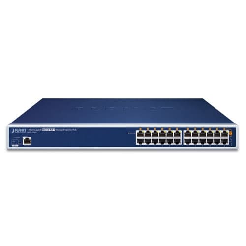 HPOE-1200G — 12-Port Gigabit IEEE 802.3at PoE+ Managed Injector Hub, vista 2