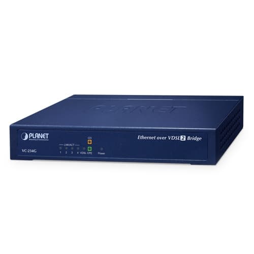 VC-234G — 4-Port 10/100/1000T Ethernet to VDSL2 Bridge (35b profile w/ G.vector)