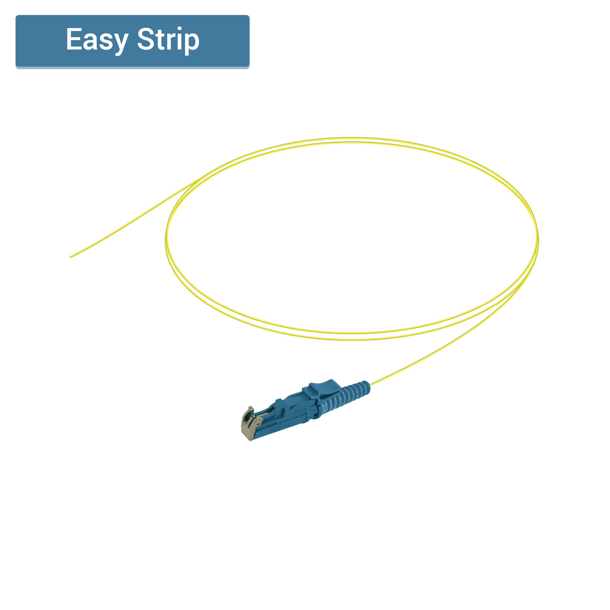 LSH/UPC Pigtail | Single Mode G657.A2 | 0.9mm, vista 2