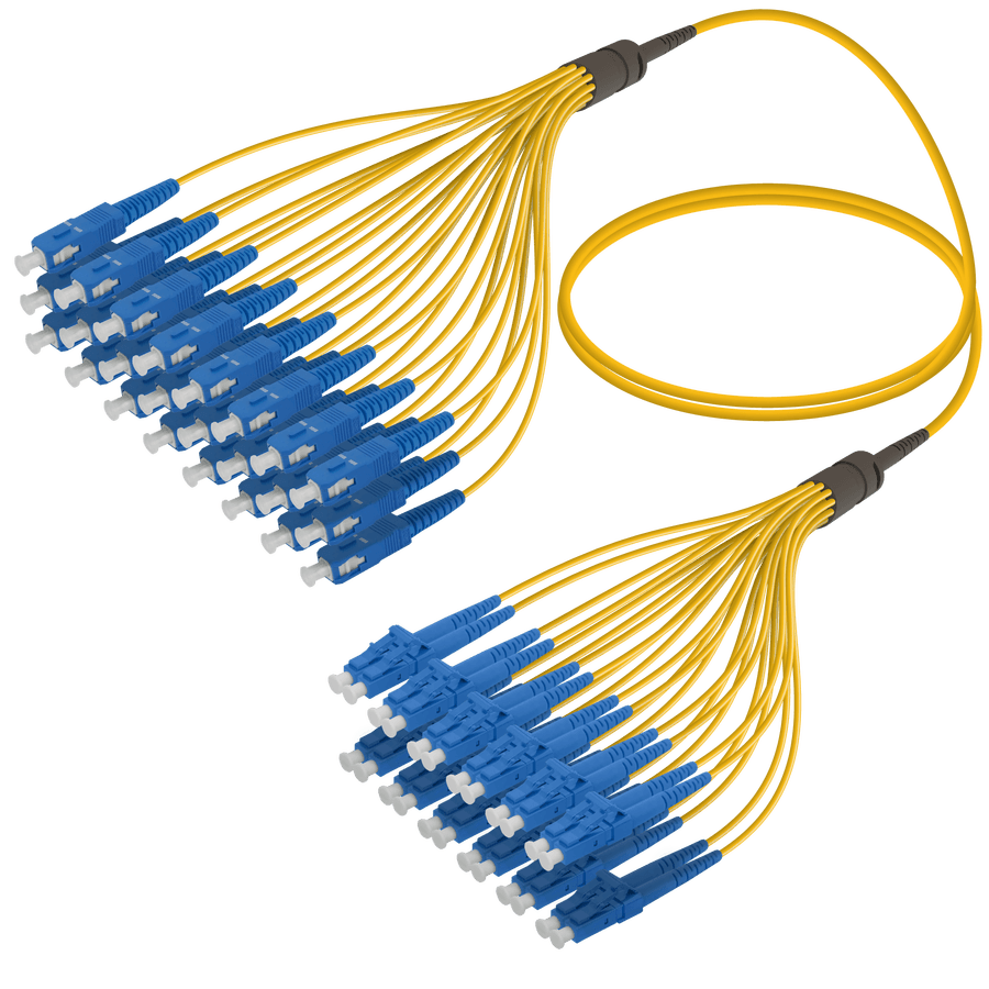 SC/UPC-LC/UPC | 24 Fibers Fanout | Single Mode G657.A2 | 3.0/1.8mm