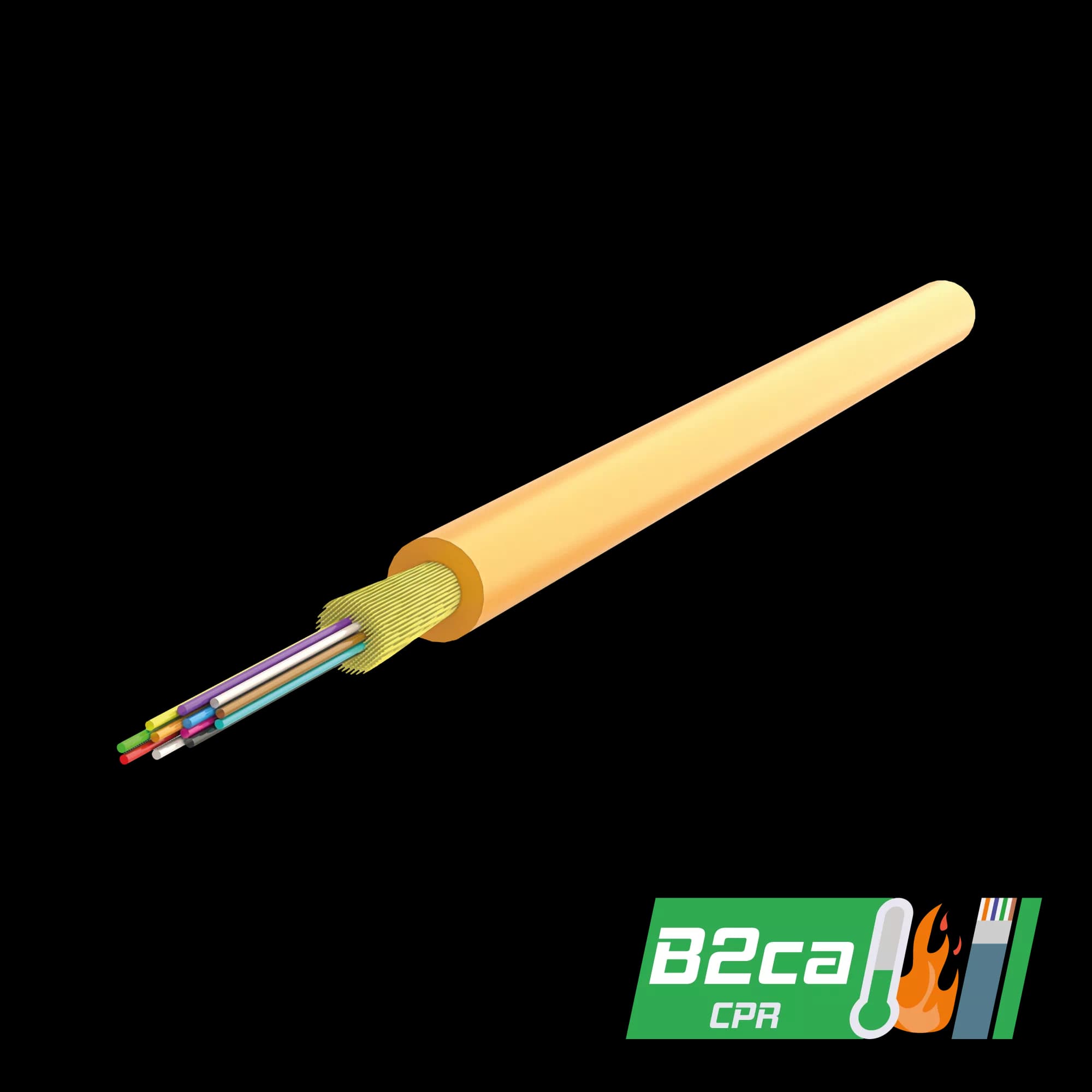 Multi-Fiber Distribution Cable 3.0mm | I-B3 1x12 | CPR: B2ca | 1000 meters, vista 2