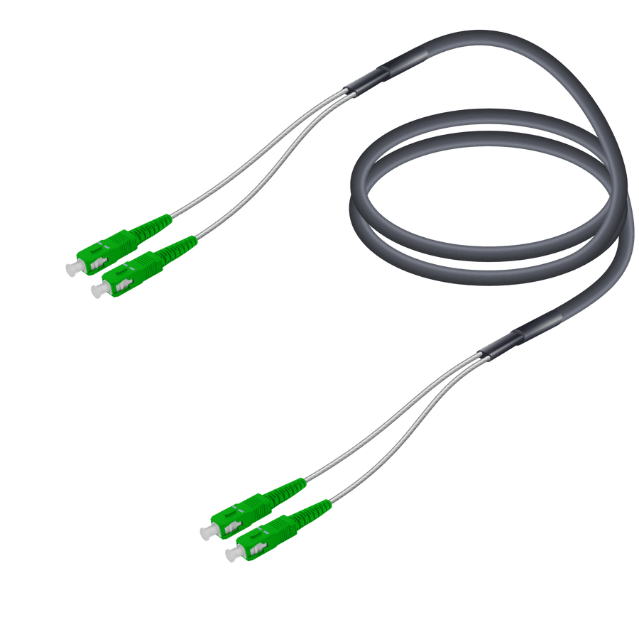 SC/APC-SC/APC | Single Mode G657.A2 Corrugated Steel FTTA Breakout | 7.0x2.85mm