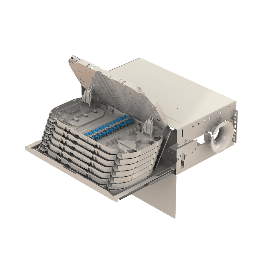 Splice to Patch Fiber Management Shelves | 19" 4U, vista 11