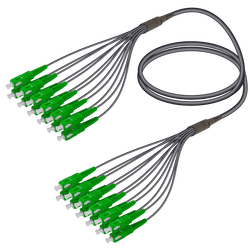 SC/APC-SC/APC | 12 Fibers Universal Fanout | Single Mode G657.A2 | 4.8/1.8mm, vista 2