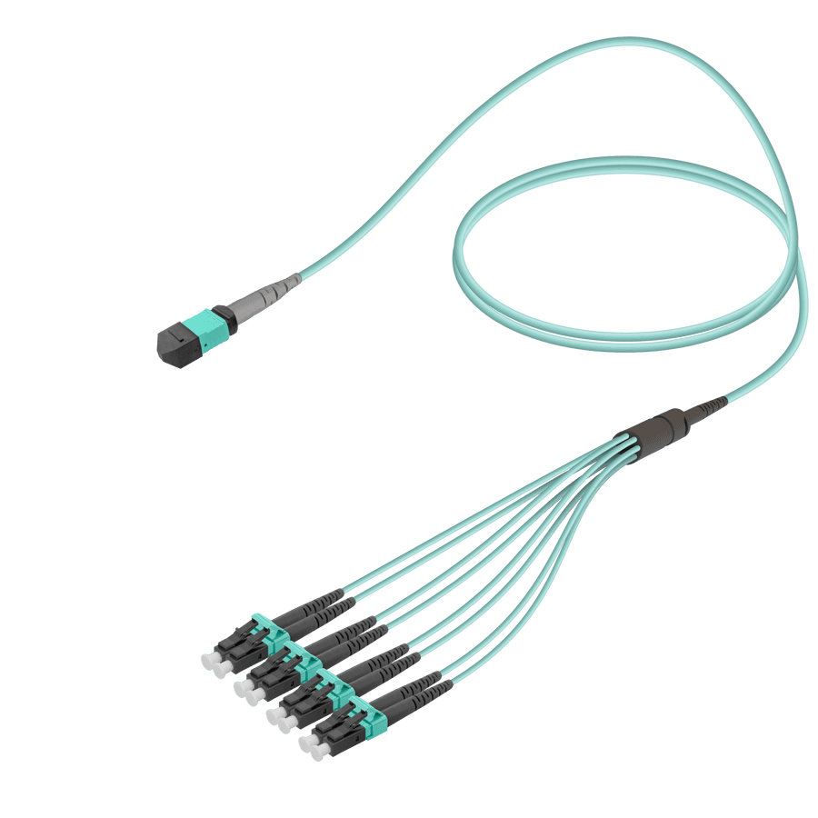 Female MTP Elite to LC/UPC Fanout | Base-8 | Multi Mode G651.OM3 | 3.0/1.8mm