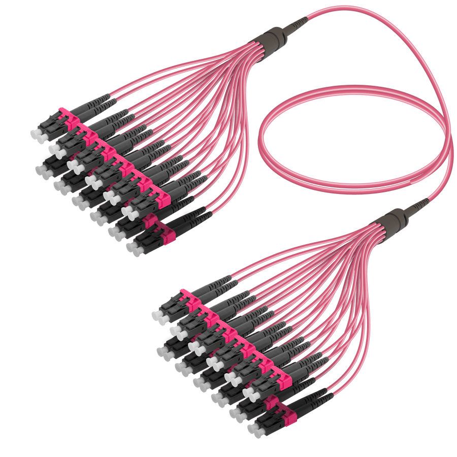 LC/UPC-LC/UPC | 24 Fibers Fanout | Multi Mode G651.OM4 | 3.0/1.8mm